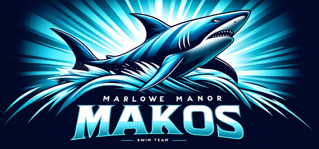 Marlowe Manor Makos Swim Team logo